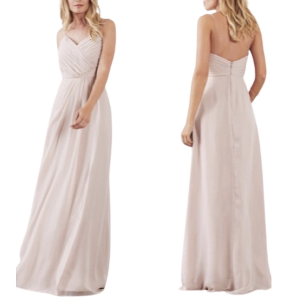 NWT Weddington Way by Banana Republic Camille Long Dress in Champagne  Sz. 2